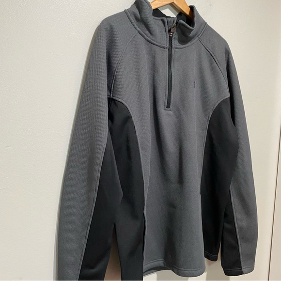 Spyder Men’s Charcoal and Black Quarter-Zip Pullover Size XL - Picture 7 of 13